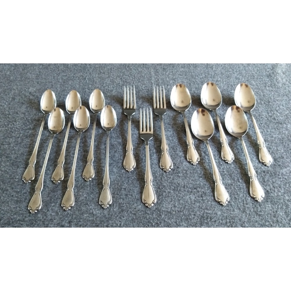 Oneida Chateau Table/Iced Tea Spoons Forks Oneidacraft Deluxe Stainless Flatware